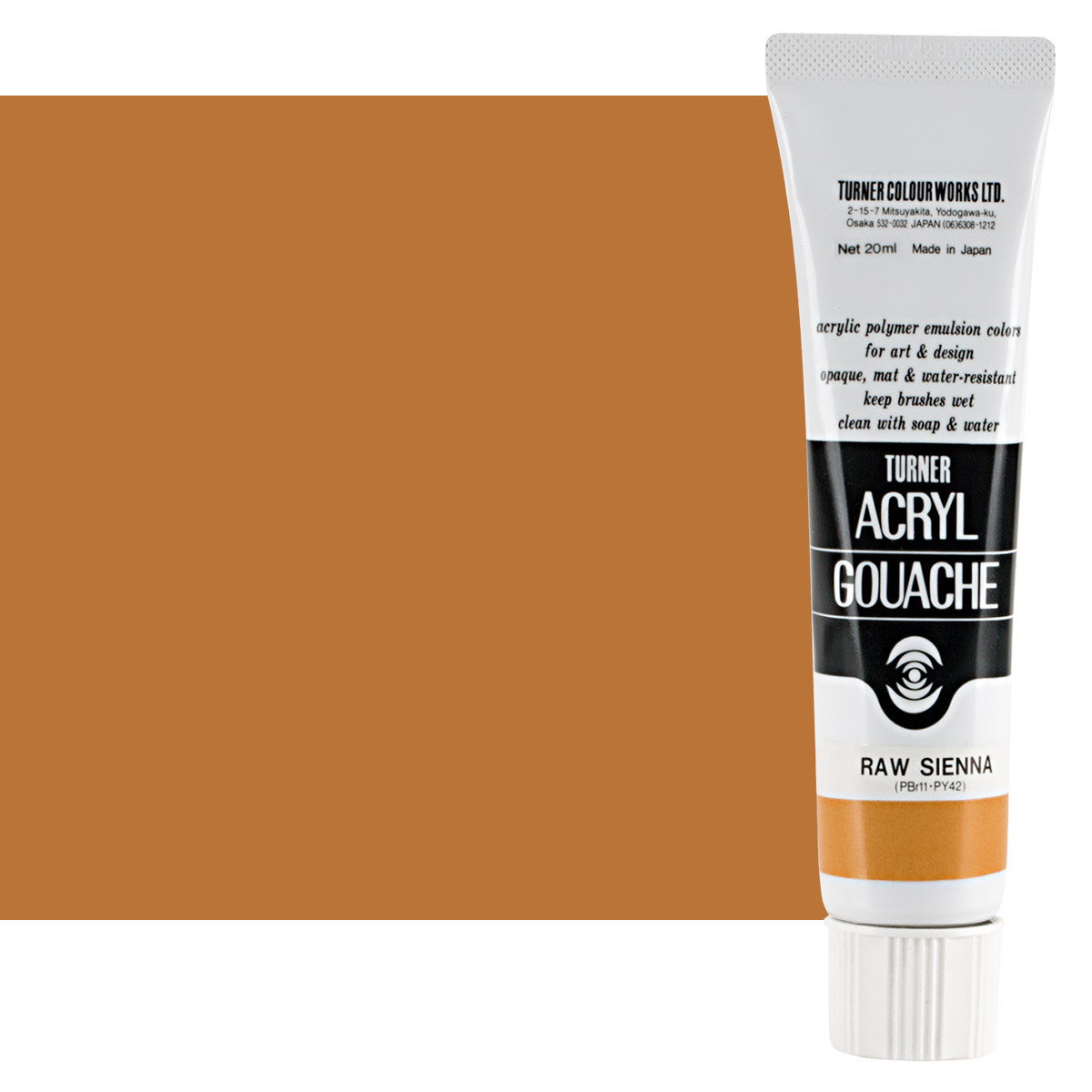 Turner Acryl Gouache Raw Sienna 20ml Tube - (73654)