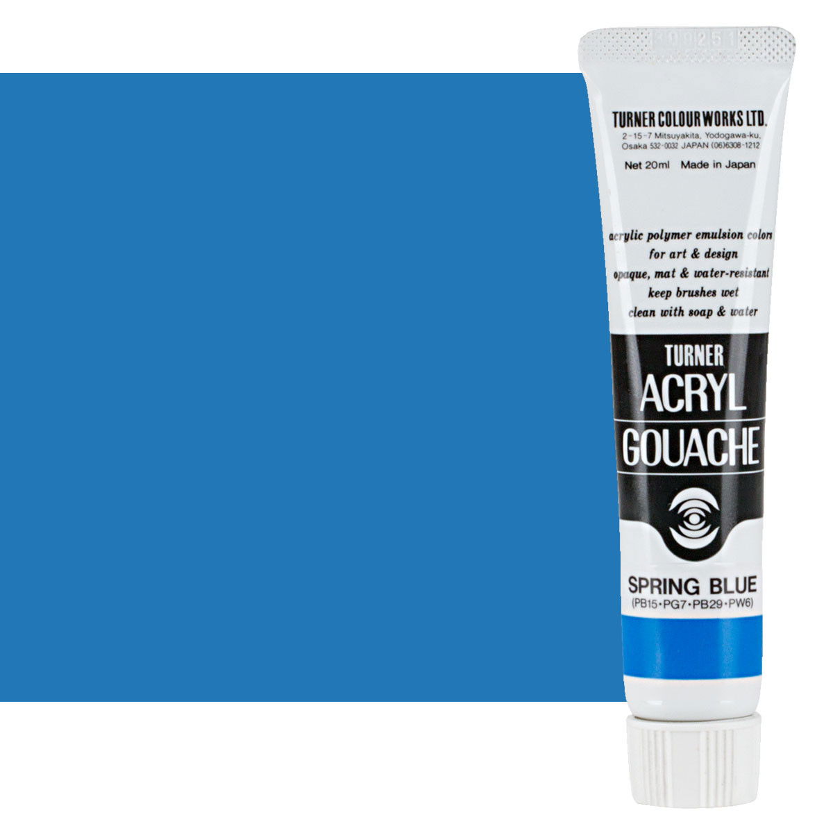 Turner Acryl Gouache Spring Blue 20ml Tube - (73662)