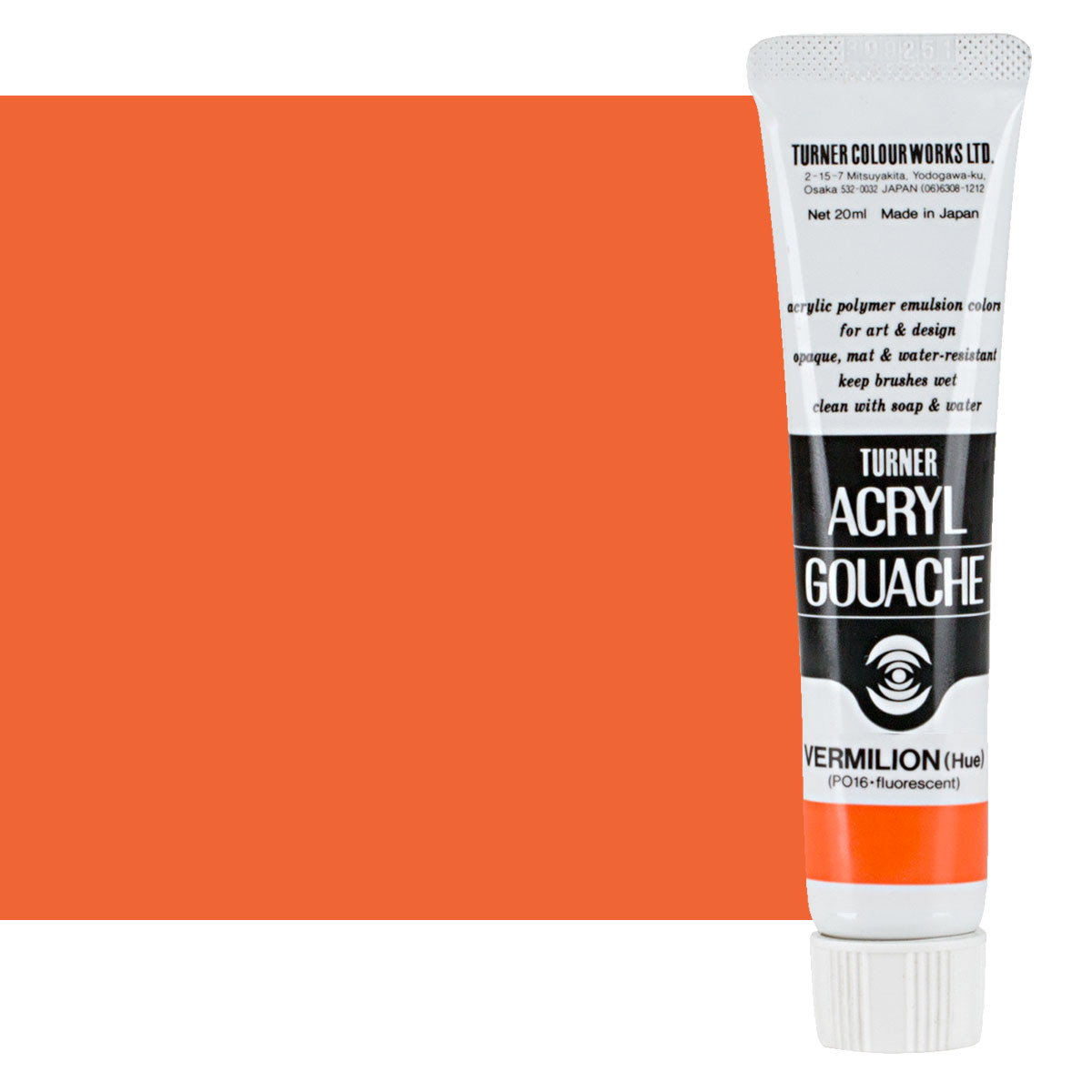 Turner Acryl Gouache Vermillion Hue 20ml Tube - (73668)