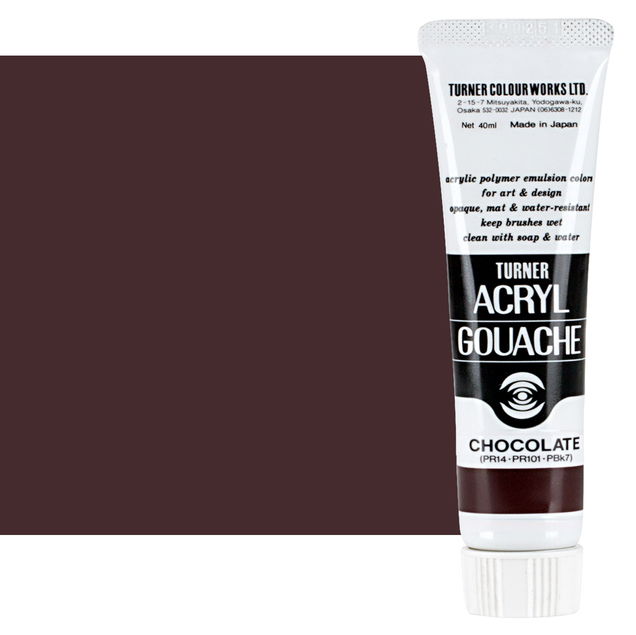 Turner Colour Acryl Gouache Chocolate 40ml Tube - (200015758) Turner Colour Acryl Gouache Chocolate 40ml Tube - (200015758)