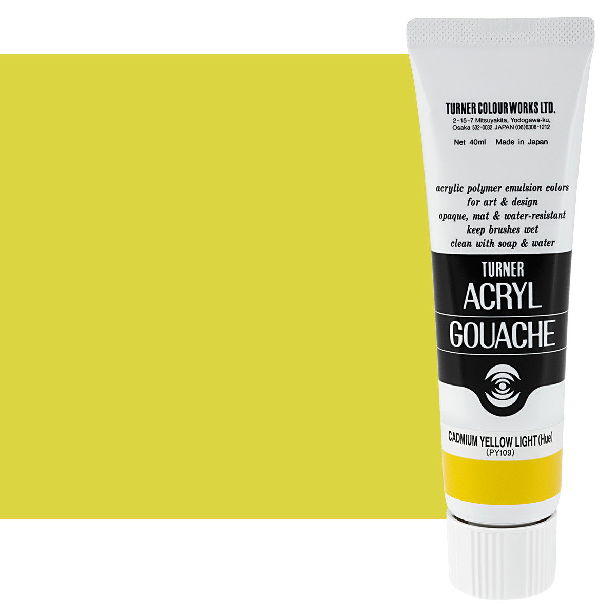 Turner Colour Acryl Gouache Cadmium Yellow Light Hue 40ml - (200026271)