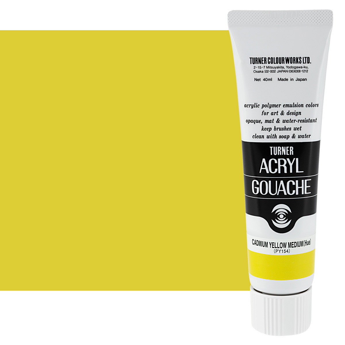 Turner Colour Acryl Gouache Cadmium Yellow Medium Hue 40ml - (200026272)