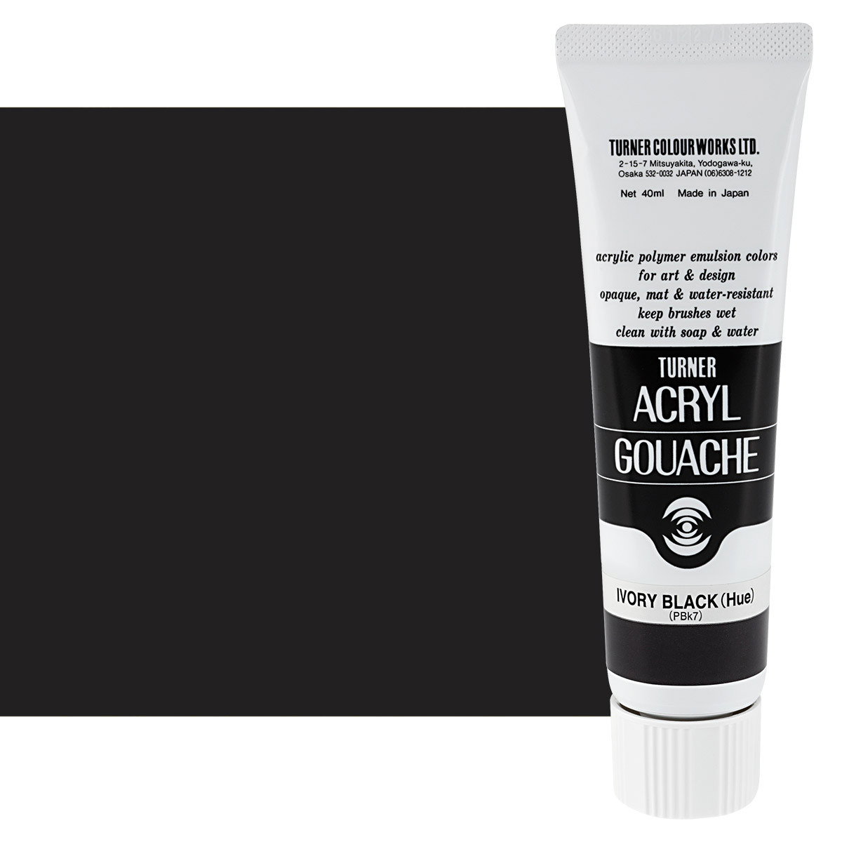 Turner Colour Acryl Gouache Ivory Black Hue 40ml - (200026280)