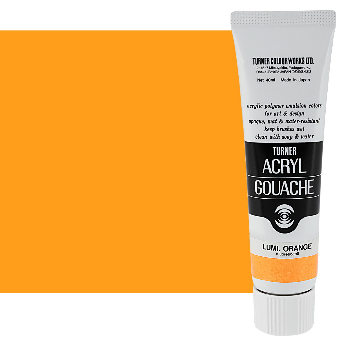 Turner Colour Acryl Gouache Luminous Orange 40ml - (200026283)