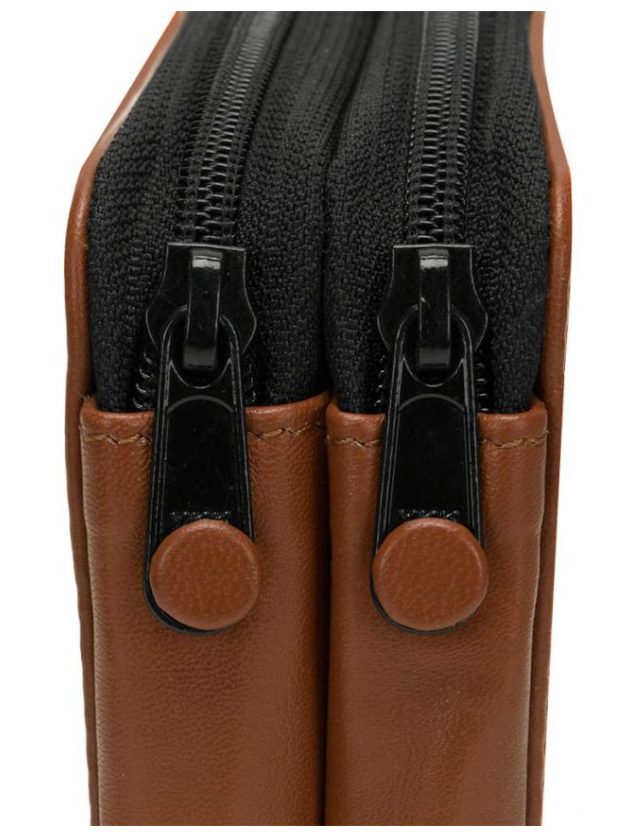 Creative Mark Cognac Leather Pencil Case Holds 48