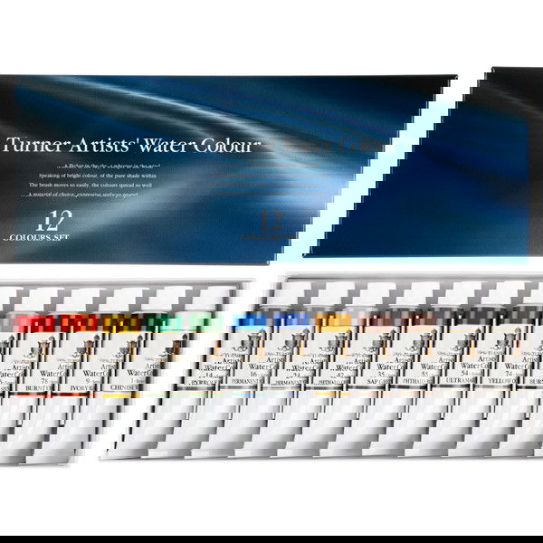 Turner Artist's Watercolor Set of (12) 15mL Tubes Turner Artist's Watercolor Set of (12) 15mL Tubes