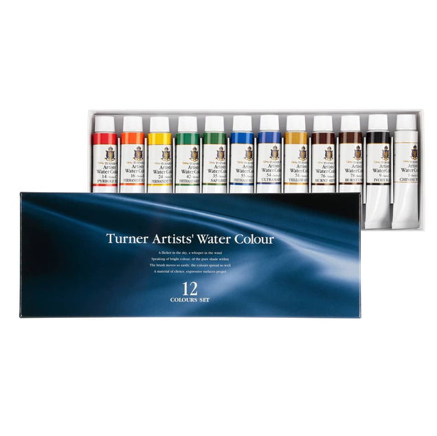 Turner Artist's Watercolor Set of (12) 15mL Tubes Turner Artist's Watercolor Set of (12) 15mL Tubes