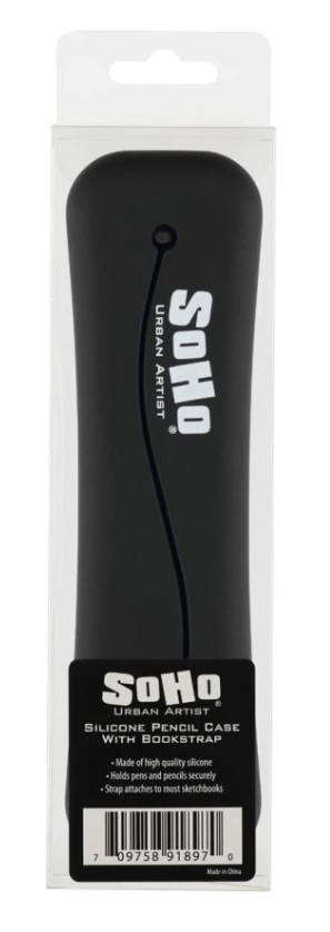 SoHo Silicone Pencil Case with Book Strap