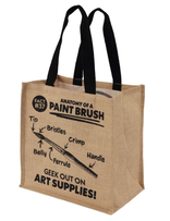 Jerry's Artarama Brown Jute Tote Bag Jerry's Artarama Brown Jute Tote Bag