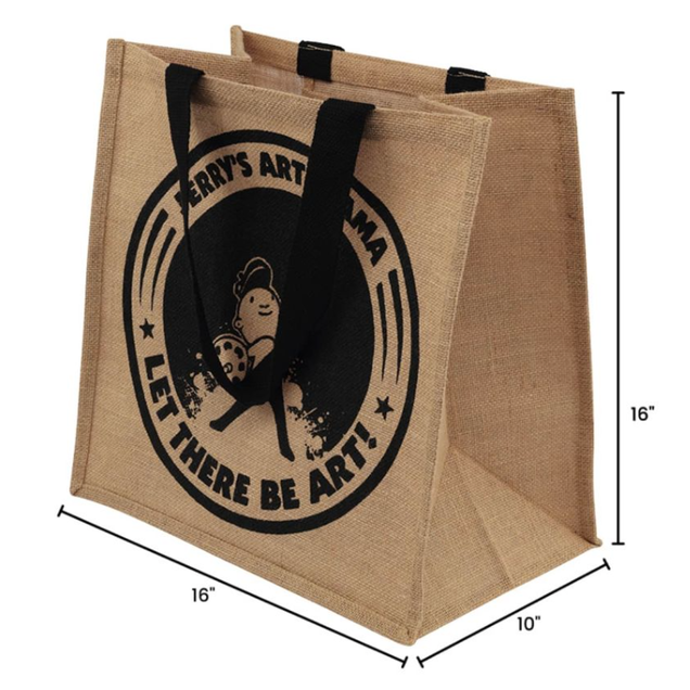 Jerry's Artarama Brown Jute Tote Bag Jerry's Artarama Brown Jute Tote Bag