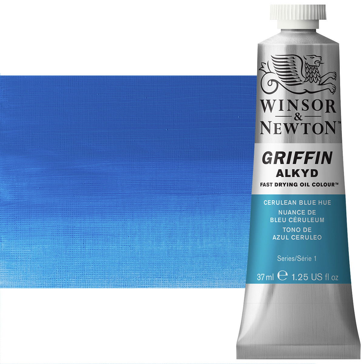 Winsor & Newton Griffin Alkyd Oil Color 37mL Tube Cerulean Blue Hue - (33324)