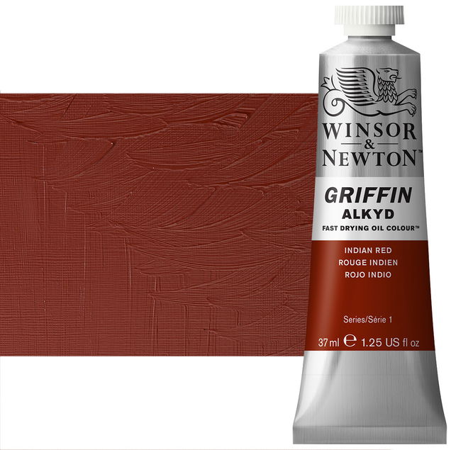 Winsor & Newton Griffin Alkyd Oil Color 37mL Tube Indian Red - (33331) Winsor & Newton Griffin Alkyd Oil Color 37mL Tube Indian Red - (33331)