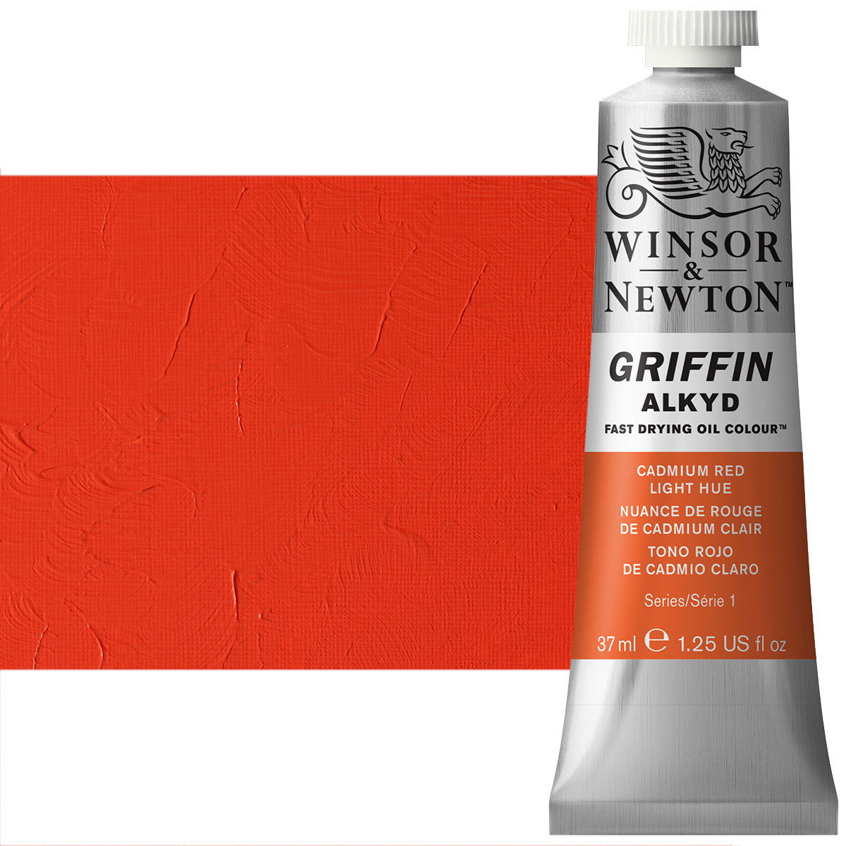 Winsor & Newton Griffin Alkyd Oil Color 37mL Tube Cadmium Red Light Hue - (200014420)