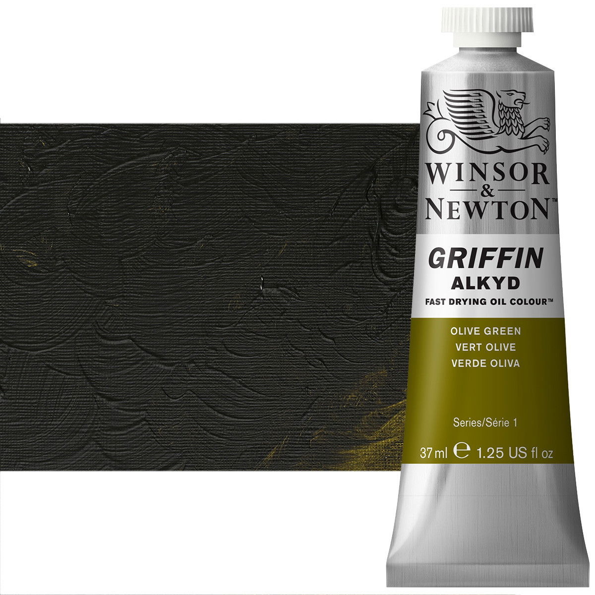 Winsor & Newton Griffin Alkyd Oil Color 37mL Tube Olive Green - (33338)