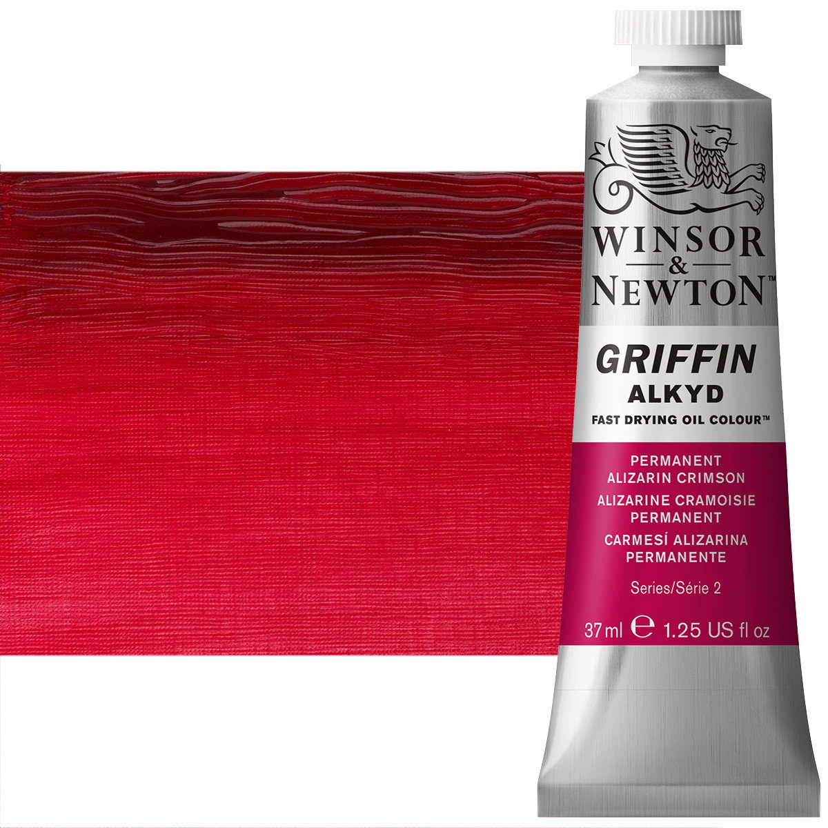Winsor & Newton Griffin Alkyd Oil Color 37mL Tube Permanent Alizarin Crimson - (56845)