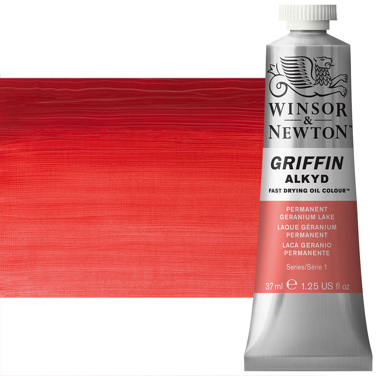 Winsor & Newton Griffin Alkyd Oil Color 37mL Tube Permanent Geranium Lake - (56846)