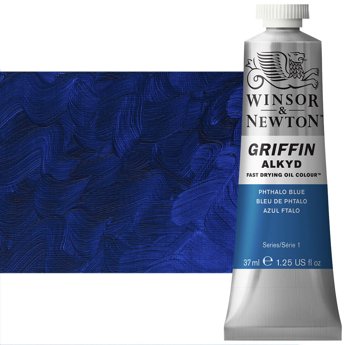 Winsor & Newton Griffin Alkyd Oil Color 37mL Tube Phthalo Blue - (33342)