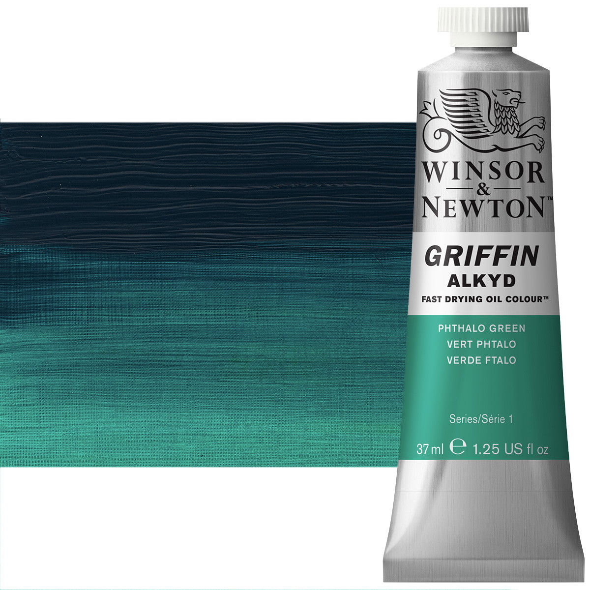 Winsor & Newton Griffin Alkyd Oil Color 37mL Tube Phthalo Green - (33343)