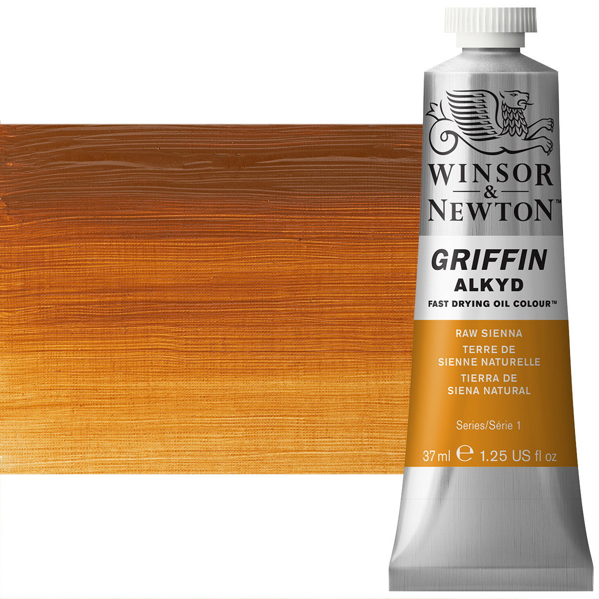 Winsor & Newton Griffin Alkyd Oil Color 37mL Tube Raw Sienna - (33345)