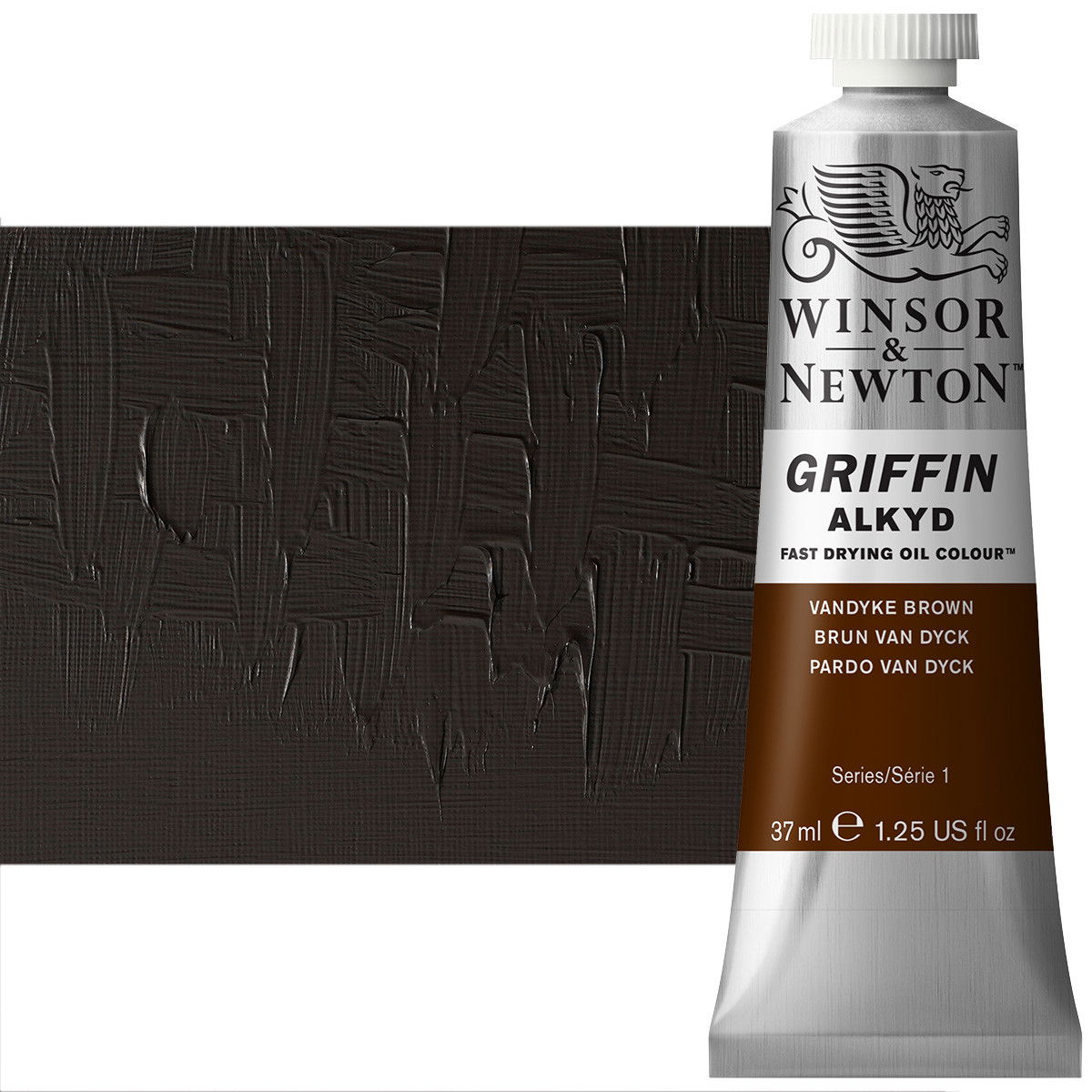 Winsor & Newton Griffin Alkyd Oil Color 37mL Tube Van Dyke Brown - (33351)
