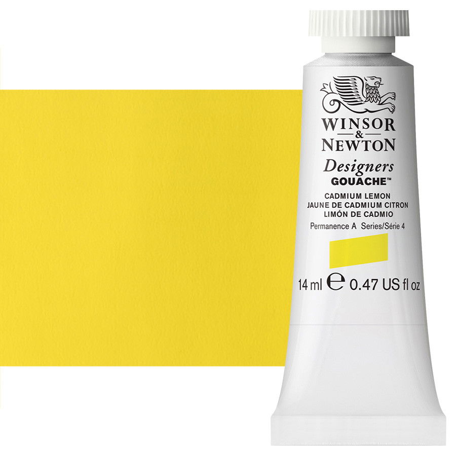 Winsor & Newton Designer Gouache Cadmium Lemon 14mL Tube - (32969)
