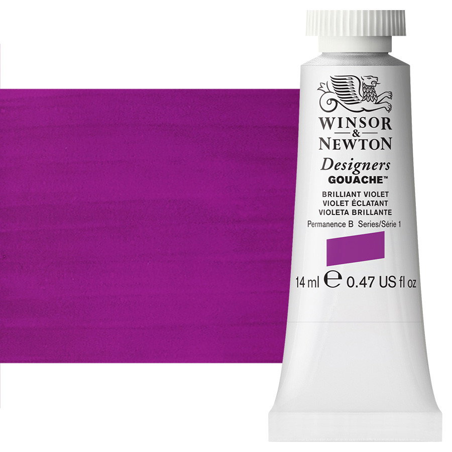 Winsor & Newton Designer Gouache Brilliant Violet 14mL Tube - (32967)