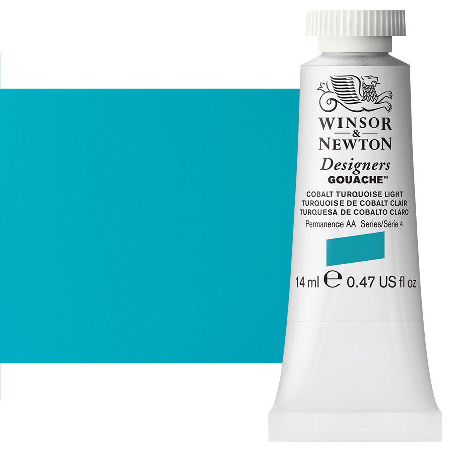 Winsor & Newton Designer Gouache Cobalt Turquoise Light 14mL Tube - (82332)