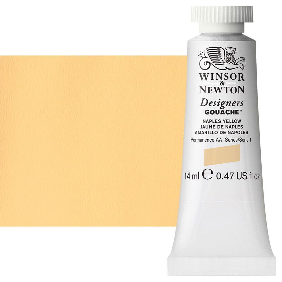 Winsor & Newton Designer Gouache Naples Yellow 14mL Tube - (1676)