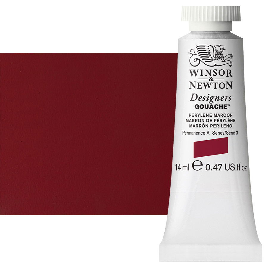 Winsor & Newton Designer Gouache Perylene Maroon 14mL Tube - (82341)