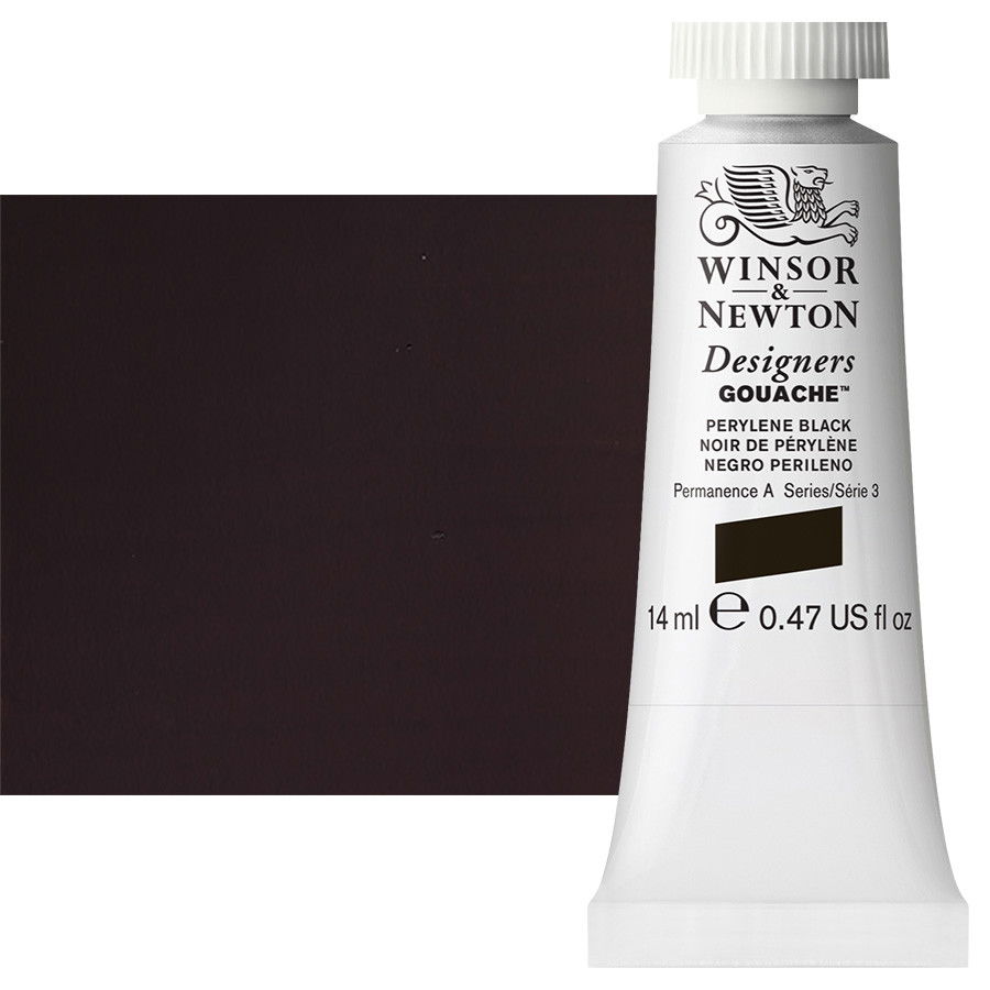 Winsor & Newton Designer Gouache Perylene Black 14mL Tube - (82340)