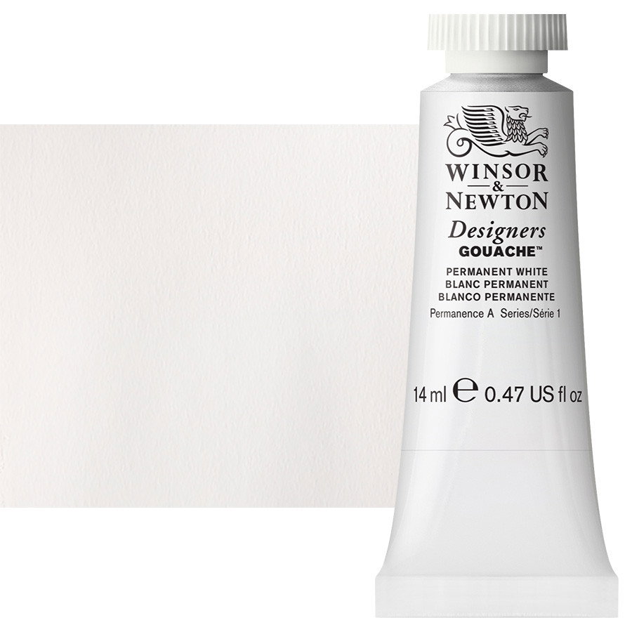 Winsor & Newton Designer Gouache Permanent White 14mL Tube - (1697)