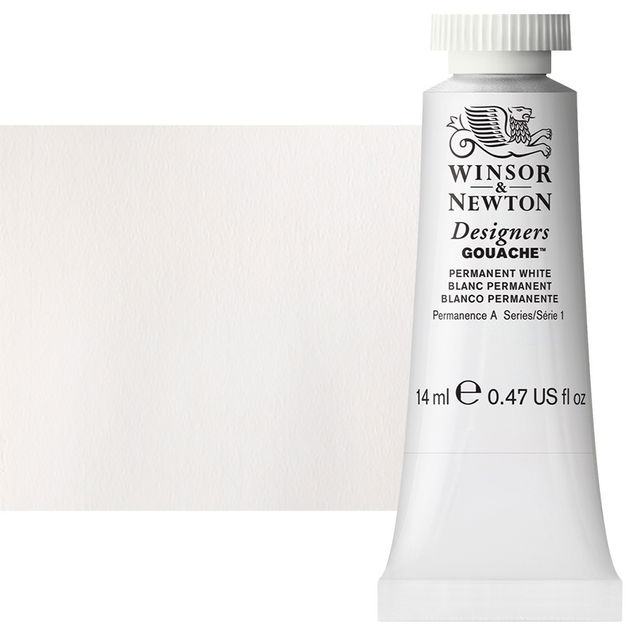 Winsor & Newton Designer Gouache Permanent White 14mL Tube - (1697) Winsor & Newton Designer Gouache Permanent White 14mL Tube - (1697)