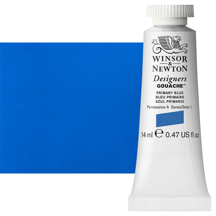Winsor & Newton Designer Gouache Primary Blue 14mL Tube - (32994)