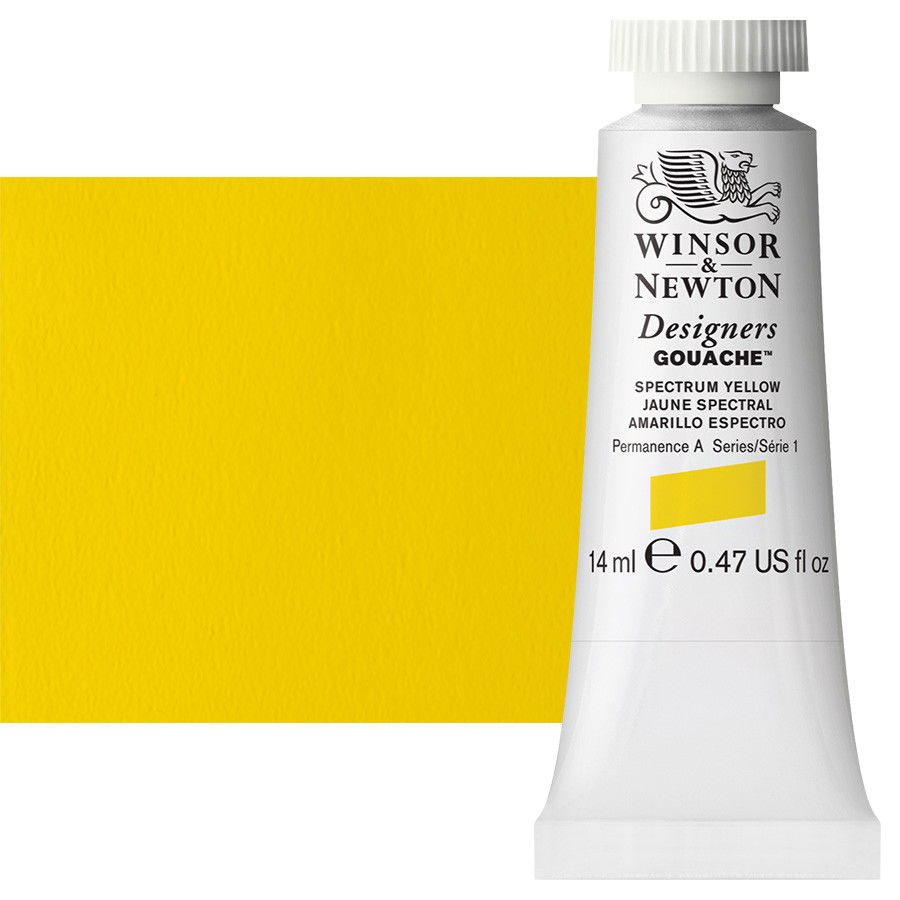 Winsor & Newton Designer Gouache Spectrum Yellow 14mL Tube - (1722)