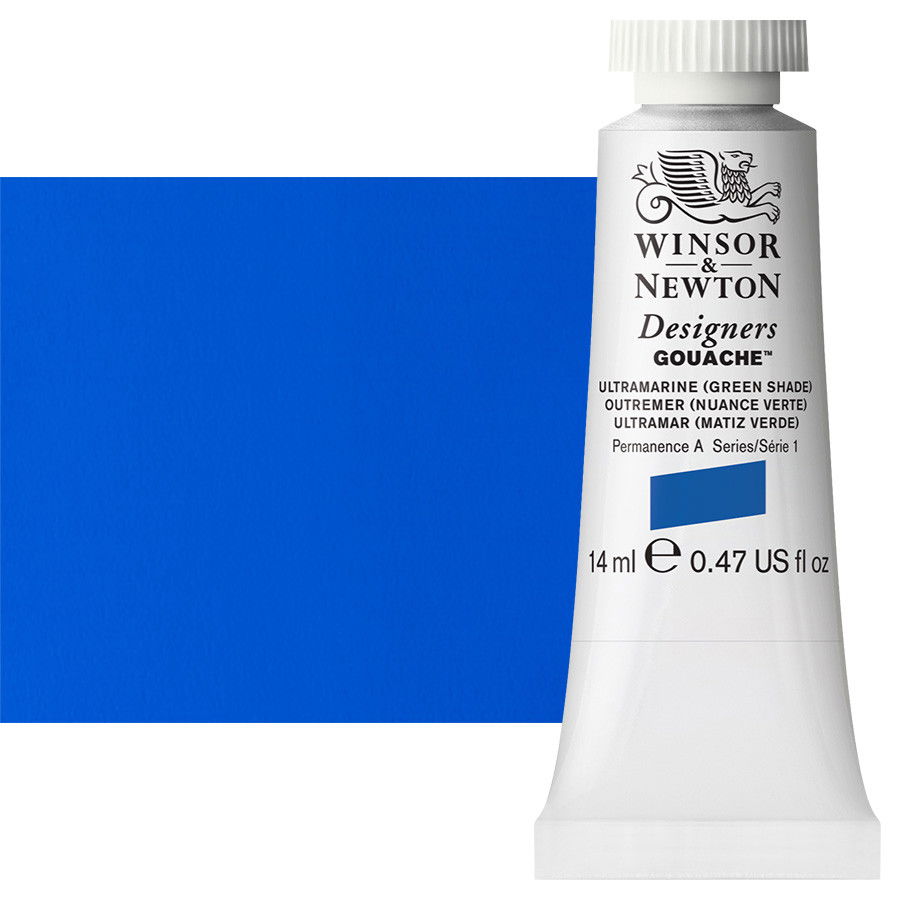 Winsor & Newton Designer Gouache Ultramarine (Green Shade) 14mL Tube - (82343)