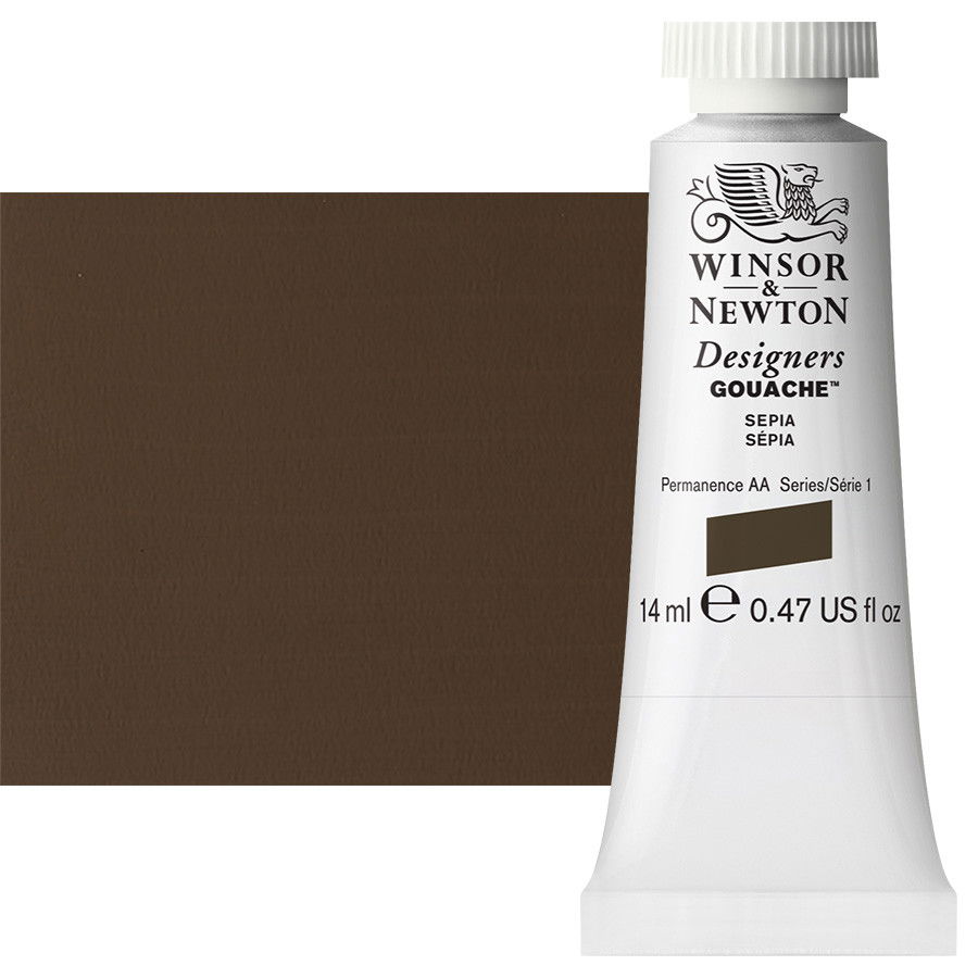 Winsor & Newton Designer Gouache Sepia 14mL Tube - (32998)