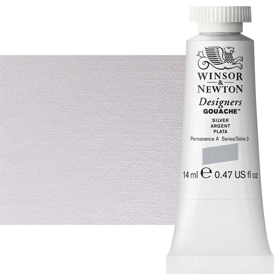 Winsor & Newton Designer Gouache Silver 14mL Tube - (32999)
