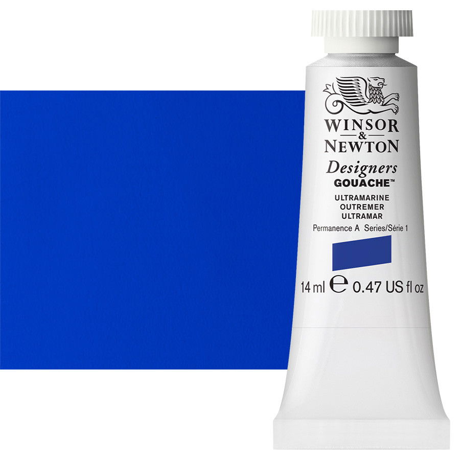 Winsor & Newton Designer Gouache Ultramarine 14mL Tube - (1726)