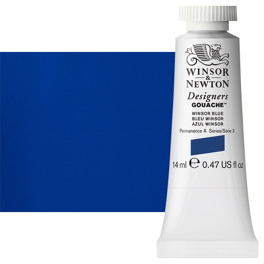 Winsor & Newton Designer Gouache Winsor Blue 14mL Tube - (1734)