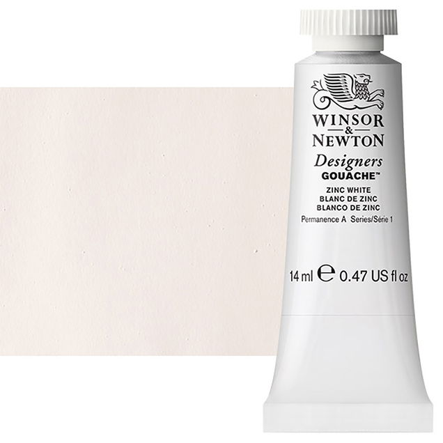 Winsor & Newton Designer Gouache Zinc White 14mL Tube - (1741) Winsor & Newton Designer Gouache Zinc White 14mL Tube - (1741)