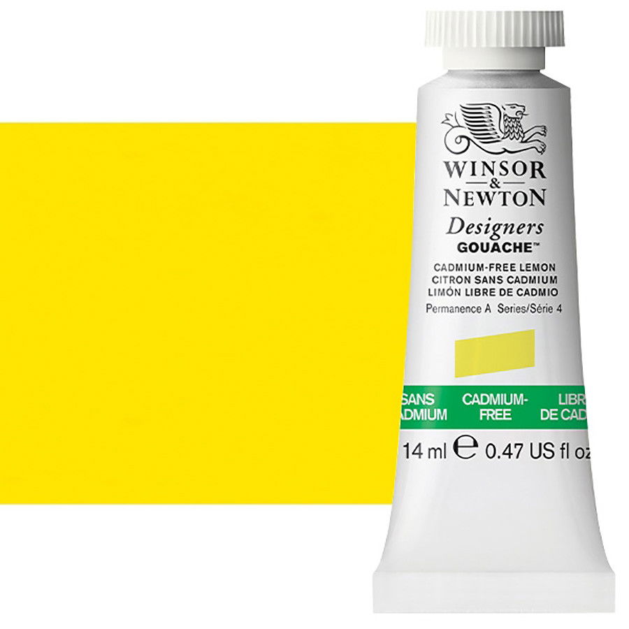Winsor & Newton Designer Gouache 14mL Cadmium-Free Lemon - (200030790)