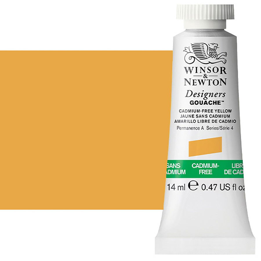 Winsor & Newton Designer Gouache 14mL Cadmium-Free Yellow - (200030794)