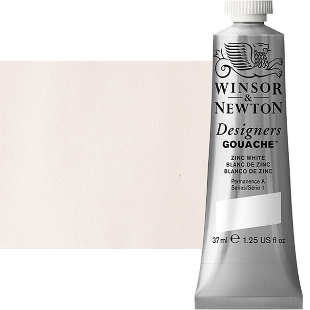 Winsor & Newton Designer Gouache 37mL Zinc White - (1750) Winsor & Newton Designer Gouache 37mL Zinc White - (1750)
