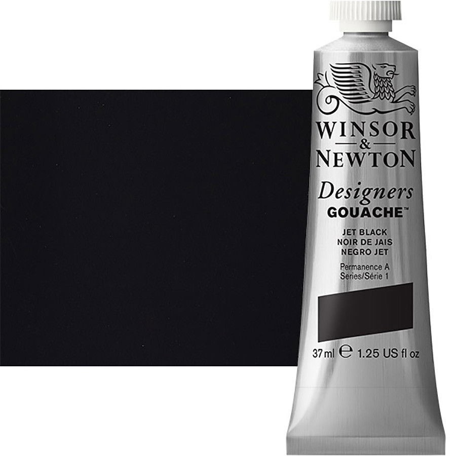 Winsor & Newton Designer Gouache 37mL Jet Black - (1744)