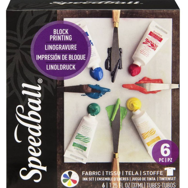 Speedball Fabric & Paper Block Printing Ink 37 ml Colors 6 Set Speedball Fabric & Paper Block Printing Ink 37 ml Colors 6 Set