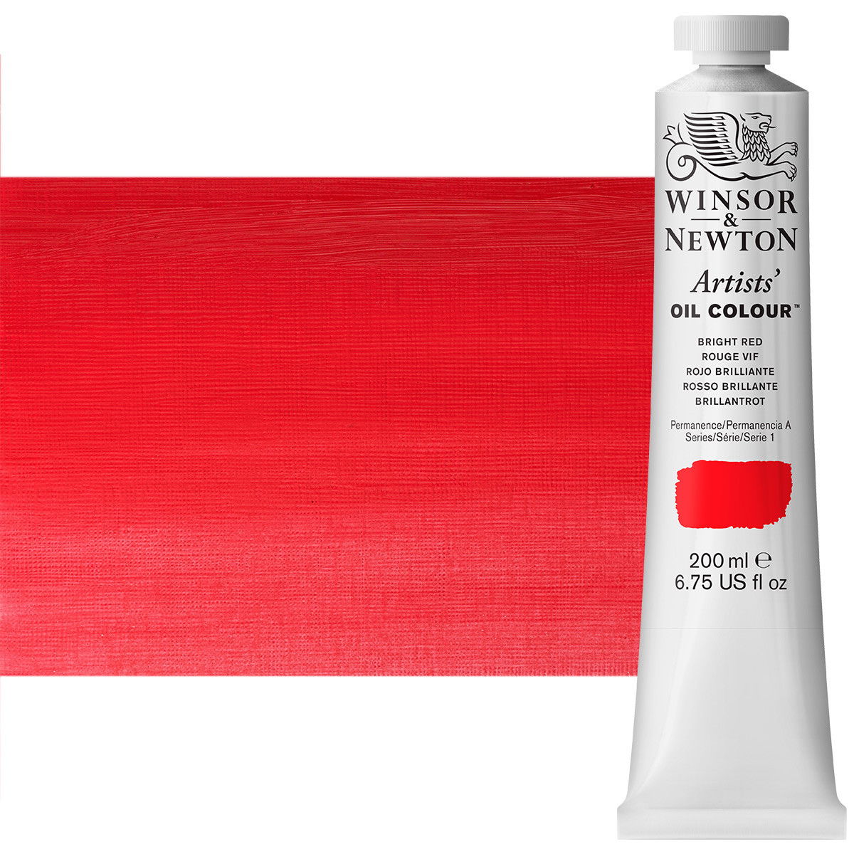 Winsor Newton Artist Oil Bright Red 200ml Tube - (83343)