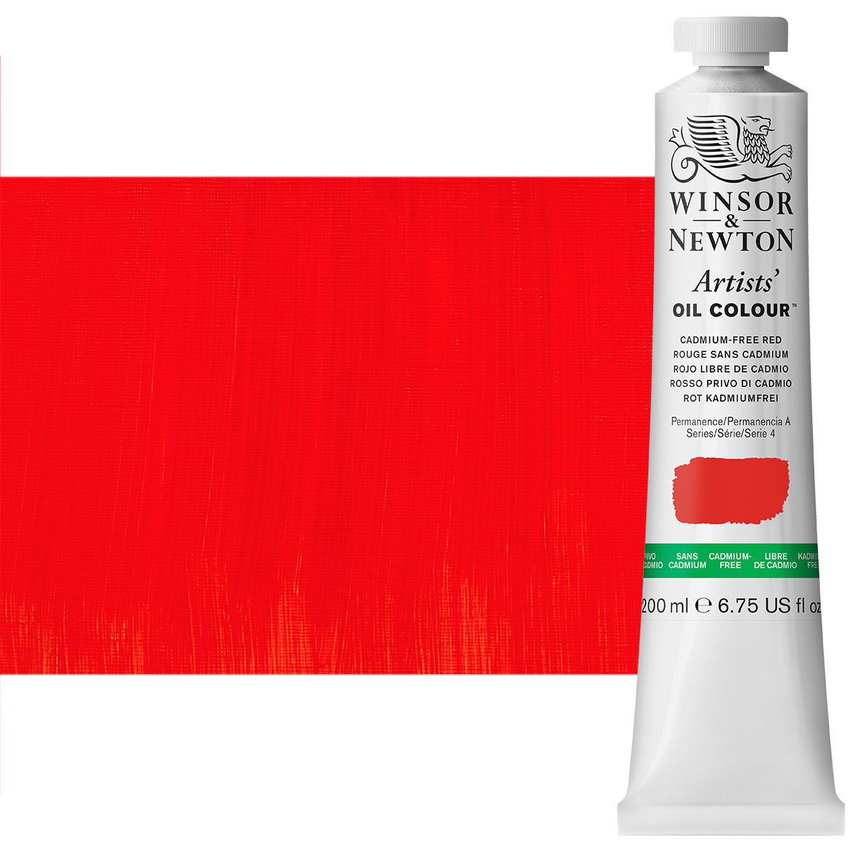 Winsor Newton Artist Oil Cadmium Free Red 200 ml Tube - (200034438)