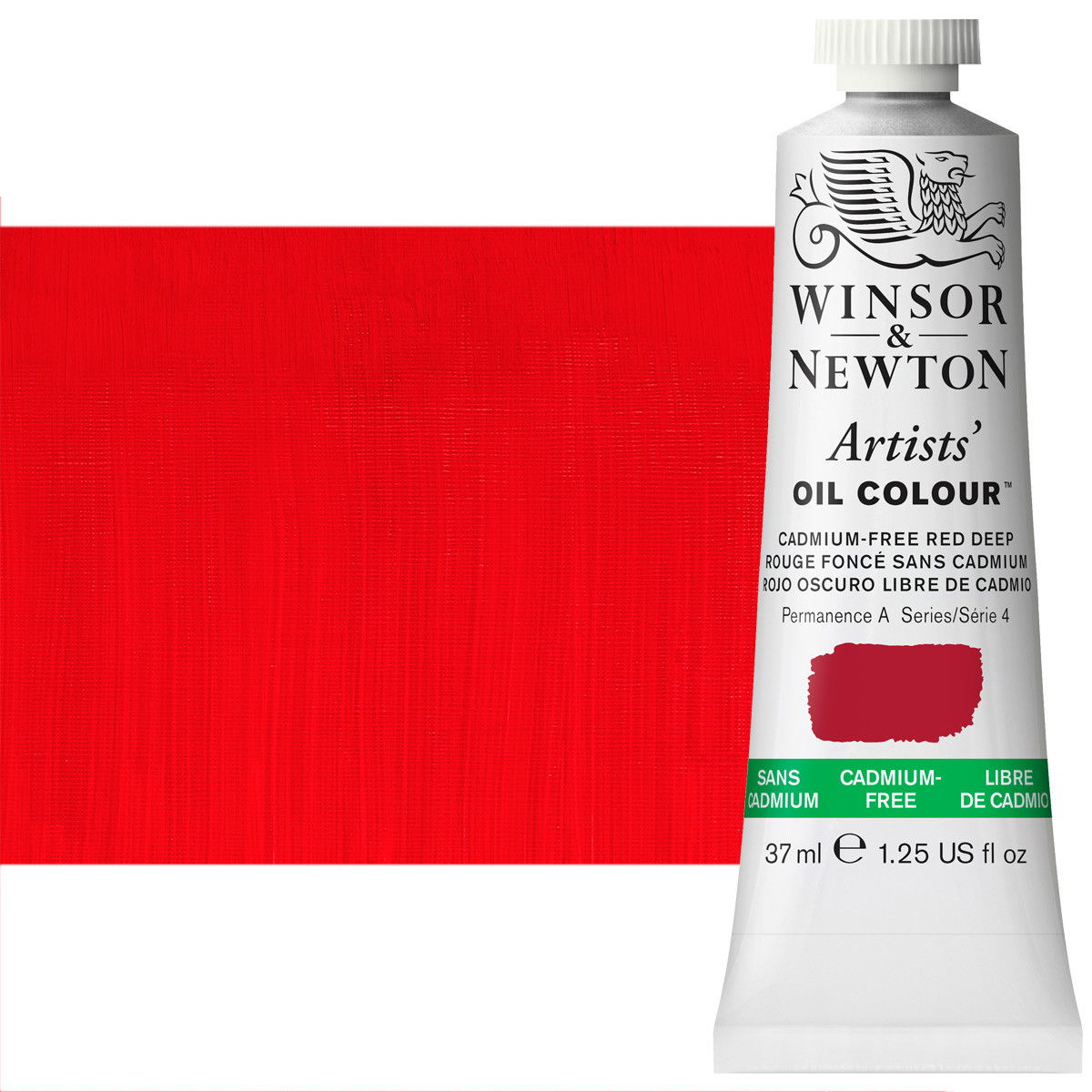 Winsor Newton Artist Oil Cadmium Free Red Deep 37 ml Tube - (200034430)