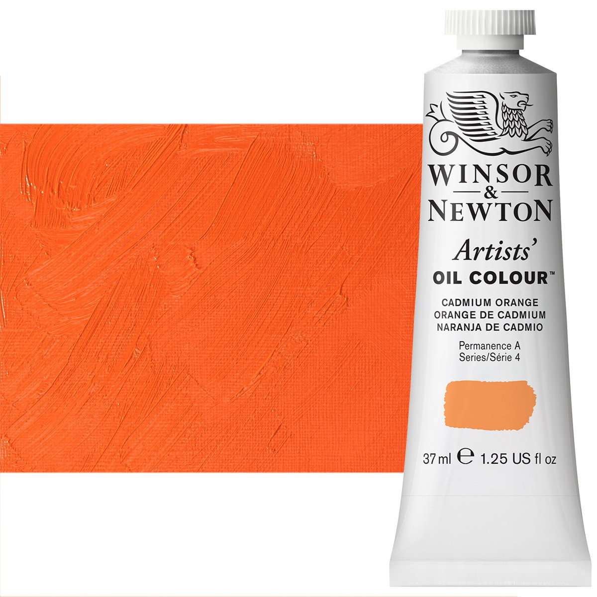 Winsor Newton Artist Oil Cadmium Orange 37ml Tube - (2053)