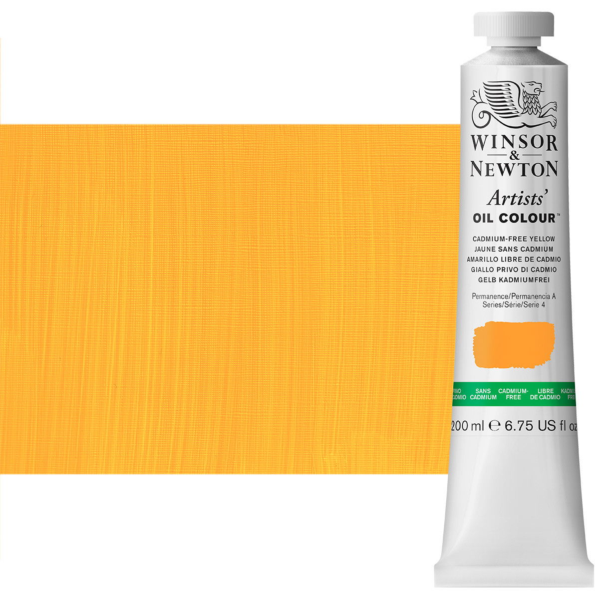 Winsor Newton Artist Oil Cadmium Free Yellow 200 ml Tube - (200034439)